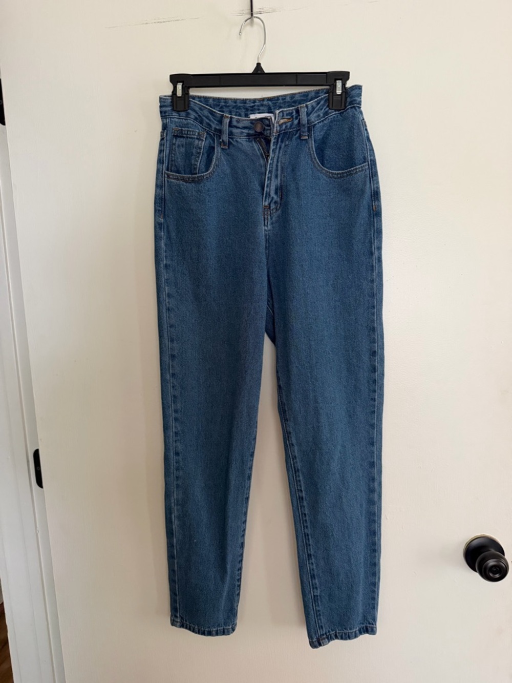 Princess Polly Straight-Leg Mid Wash Denim Jeans